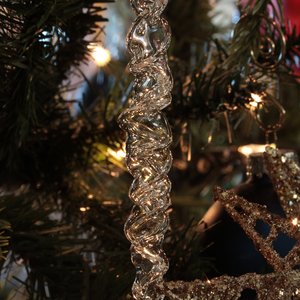 Hand Blown Icicle Ornaments (set of 5) - Hollow Glass Icicles - Handmade Christmas Tree Ornament, Holiday Decor, Yule, Christmas Decorations