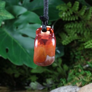 Handblown Heady Ombre Vial (Bottle, Jar) Boro/Borosilicate Glass Lampwork Pendant Necklace / Keepsake Perfume Stashjar Potion Wearable Empty