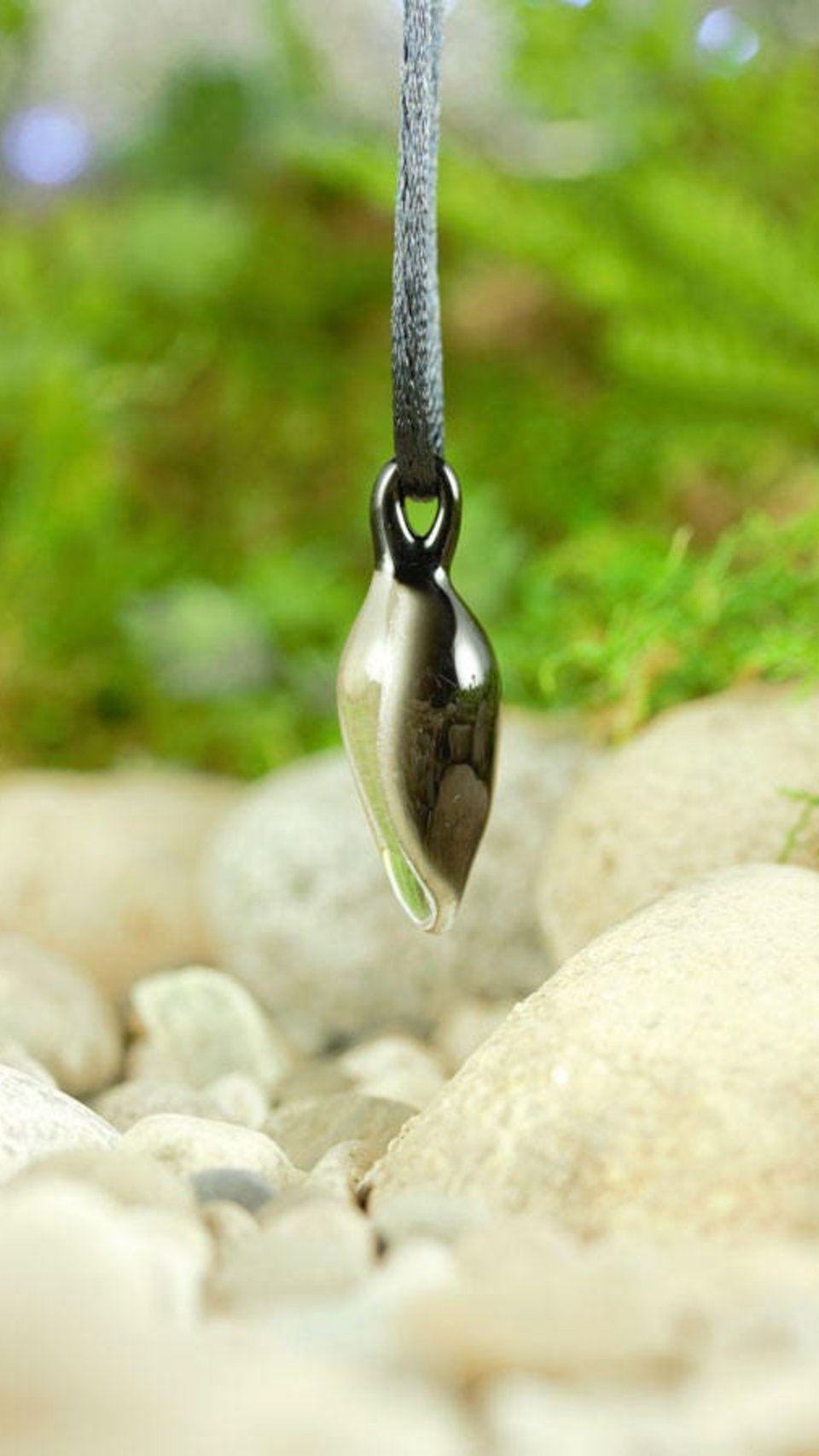 Hand Blown Implosion Pendant, Lampwork Jewelry, Borosilicate Glass, Boro Pendant, Handmade Tiny Small Necklace - Amber, White, Black - Z1044